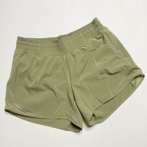 Lululemon High Rise Hotty Hot Shorts 4” Rosemary